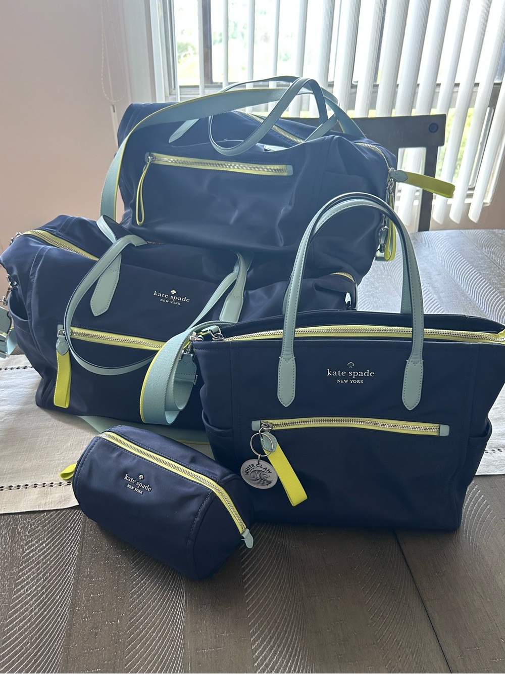 kate spade four piece travel set